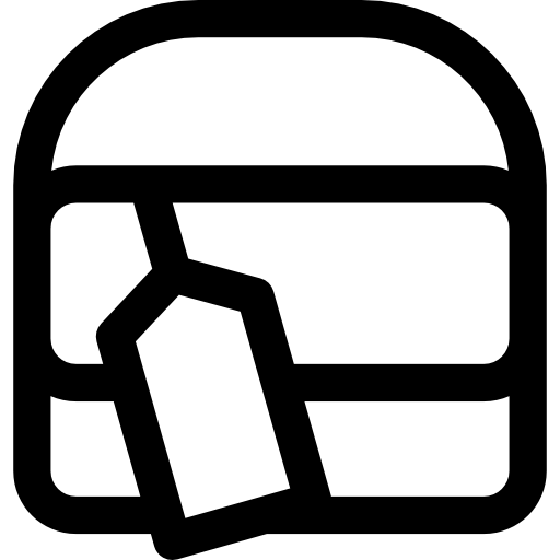 tasche mit etikett Curved Lineal icon