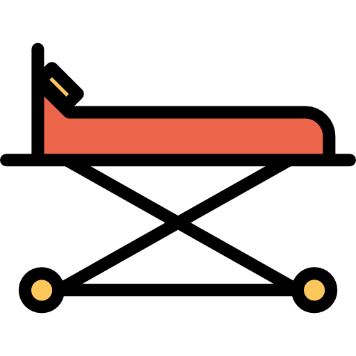 Stretcher Kiranshastry Lineal Color Orange icon