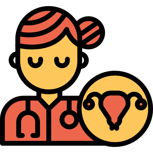 Gynecologist Kiranshastry Lineal Color Orange icon