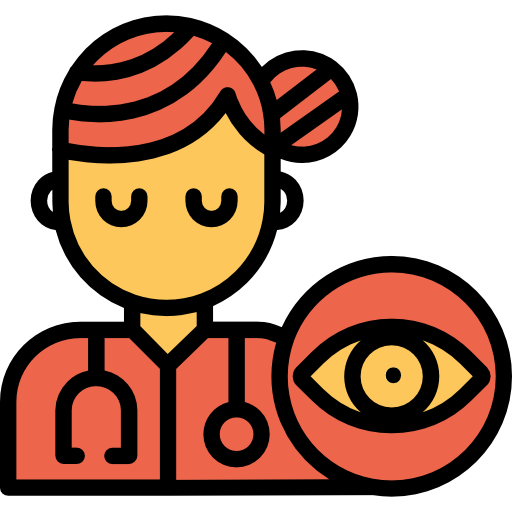oftalmólogo Kiranshastry Lineal Color Orange icono