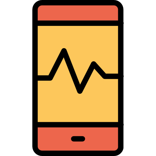 Smartphone Kiranshastry Lineal Color Orange icon