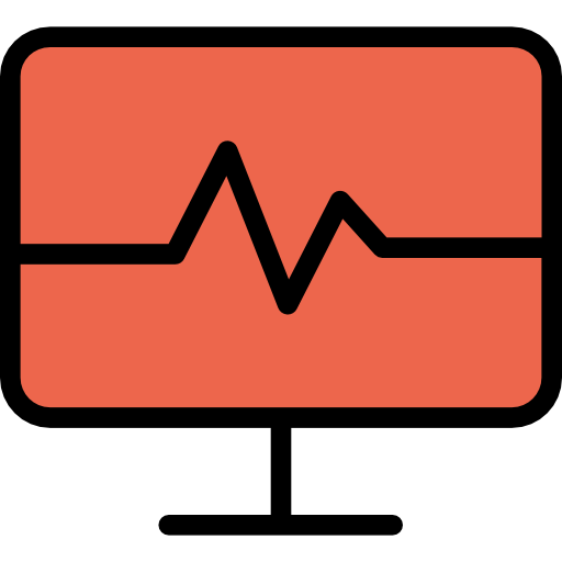 cardiograma Kiranshastry Lineal Color Orange icono