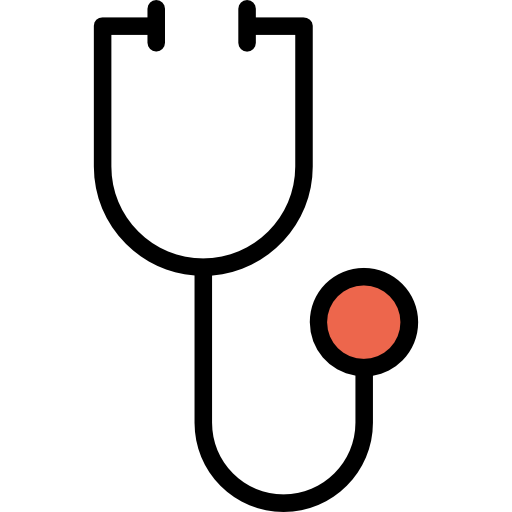 청진기 Kiranshastry Lineal Color Orange icon