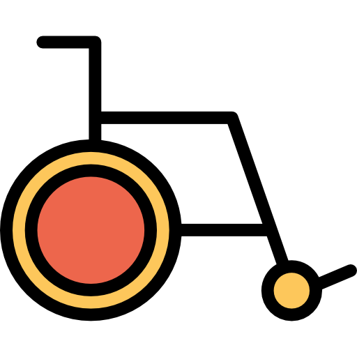 wózek inwalidzki Kiranshastry Lineal Color Orange ikona