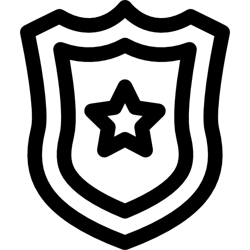 distintivo della polizia Basic Rounded Lineal icona
