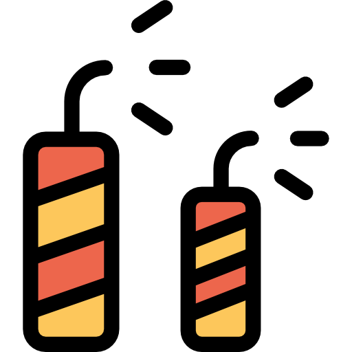 爆竹 Kiranshastry Lineal Color Orange icon
