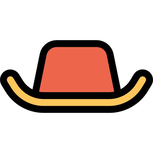 sombrero Kiranshastry Lineal Color Orange icono