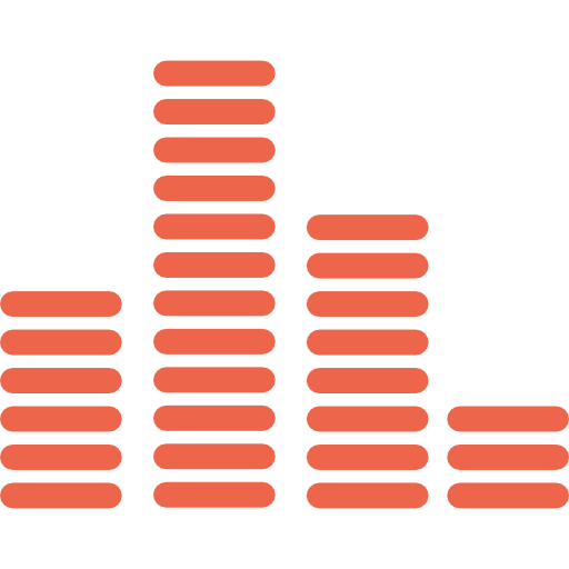 barras de sonido Kiranshastry Lineal Color Orange icono
