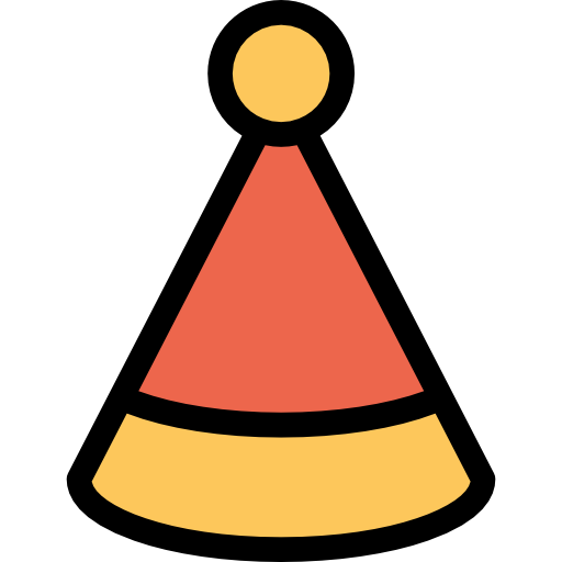 sombrero de fiesta Kiranshastry Lineal Color Orange icono