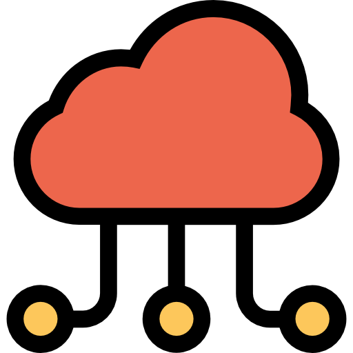 Облачные вычисления Kiranshastry Lineal Color Orange иконка