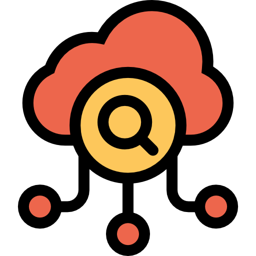 cloud computing Kiranshastry Lineal Color Orange Icône