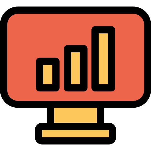 komputer Kiranshastry Lineal Color Orange ikona