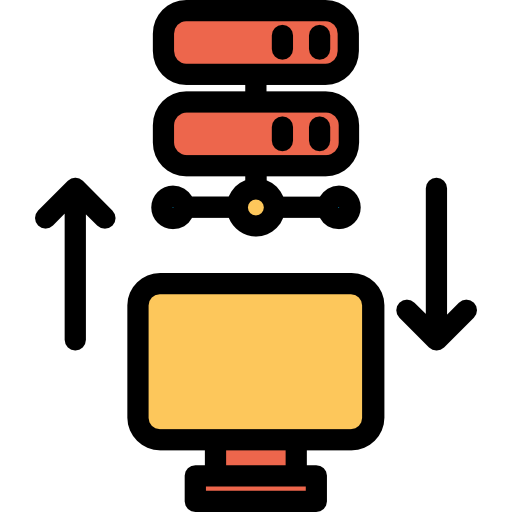 server Kiranshastry Lineal Color Orange icon
