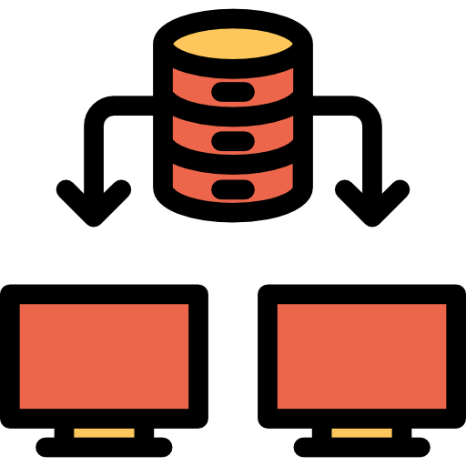 server Kiranshastry Lineal Color Orange icoon
