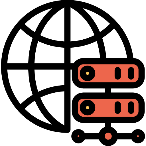 base de données Kiranshastry Lineal Color Orange Icône