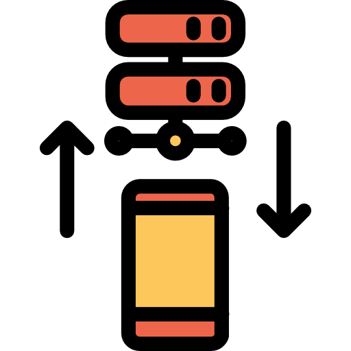 téléphone intelligent Kiranshastry Lineal Color Orange Icône