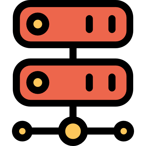 サーバ Kiranshastry Lineal Color Orange icon