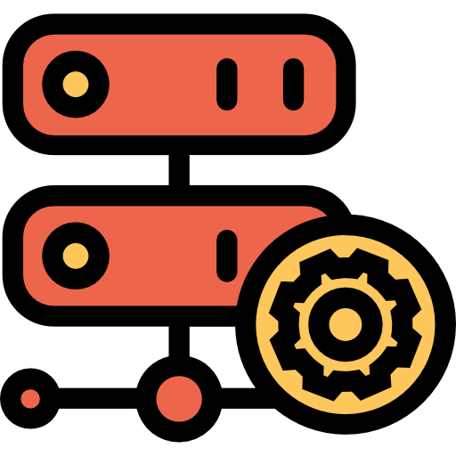 Server Kiranshastry Lineal Color Orange icon