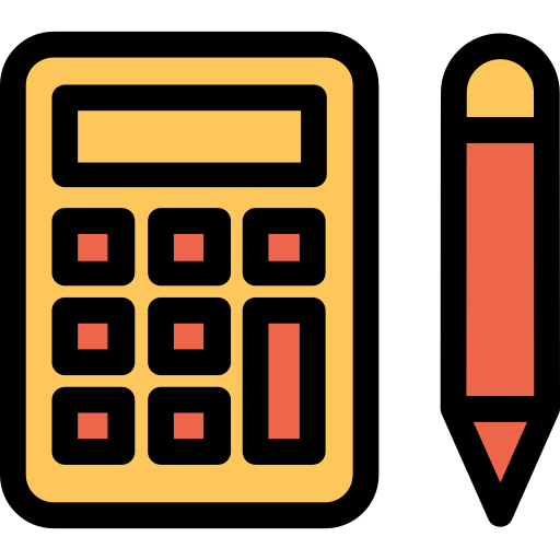 kalkulator Kiranshastry Lineal Color Orange ikona