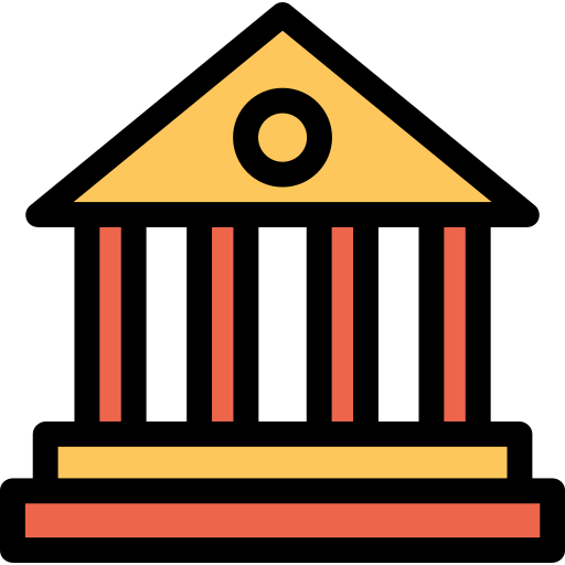 銀行 Kiranshastry Lineal Color Orange icon