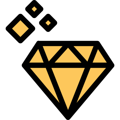 Diamond Kiranshastry Lineal Color Orange icon
