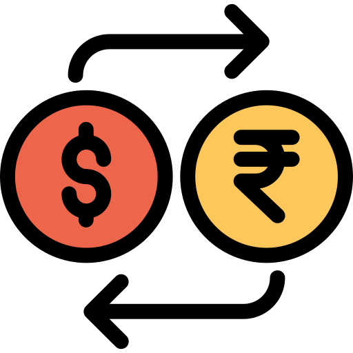 Exchange Kiranshastry Lineal Color Orange icon