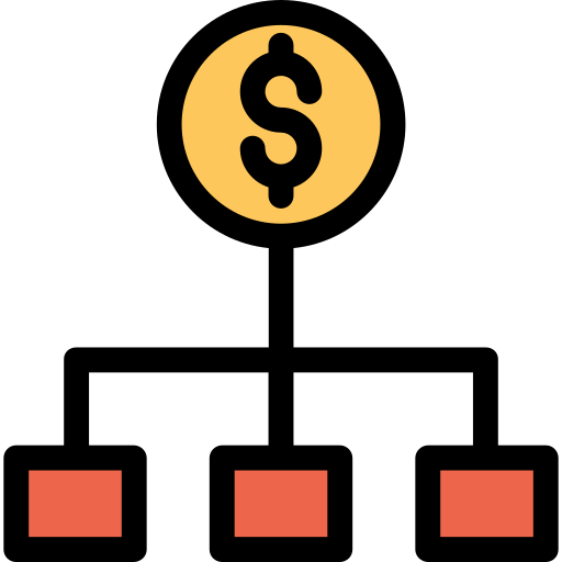 dolar Kiranshastry Lineal Color Orange ikona