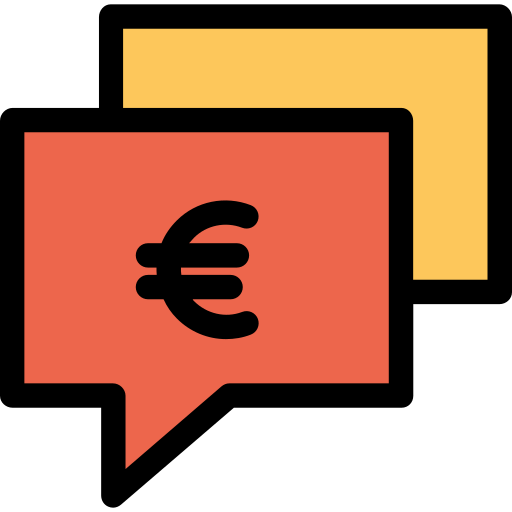 euro Kiranshastry Lineal Color Orange ikona
