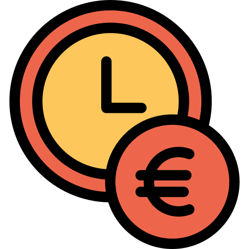 Euro Kiranshastry Lineal Color Orange icon