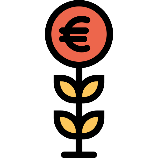 wachstum Kiranshastry Lineal Color Orange icon