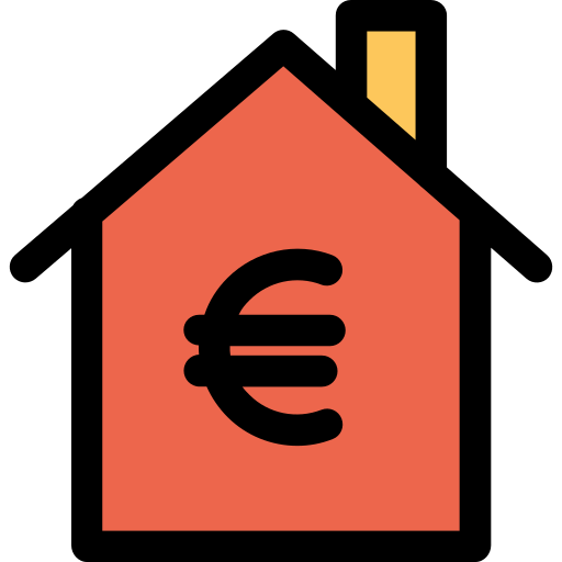 hipoteka Kiranshastry Lineal Color Orange ikona