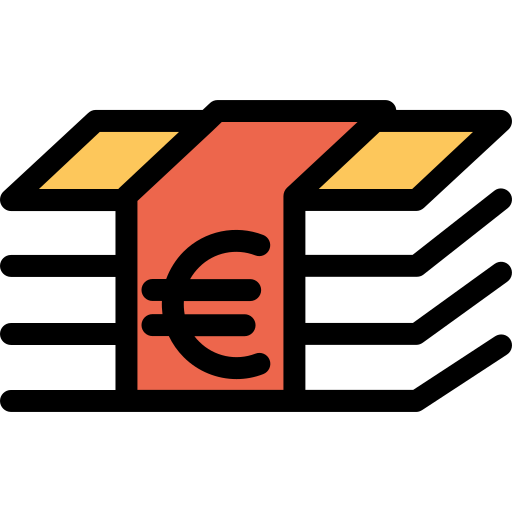 geld Kiranshastry Lineal Color Orange icoon