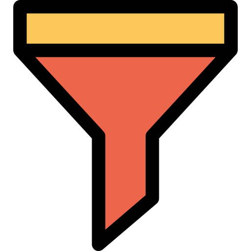 Funnel Kiranshastry Lineal Color Orange icon