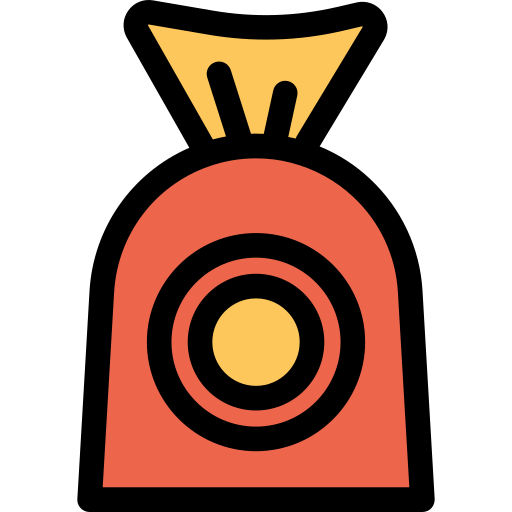 torba z pieniędzmi Kiranshastry Lineal Color Orange ikona