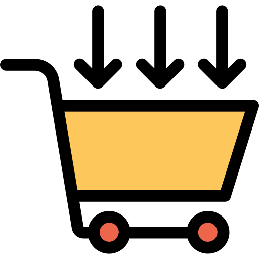 Shopping cart Kiranshastry Lineal Color Orange icon