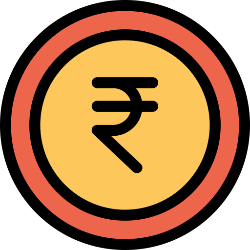 rupia Kiranshastry Lineal Color Orange icono