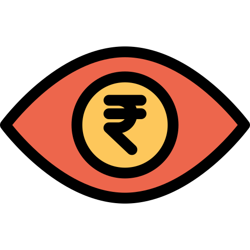 ojo Kiranshastry Lineal Color Orange icono