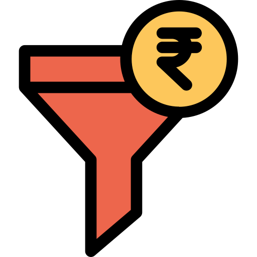 Rupee Kiranshastry Lineal Color Orange icon