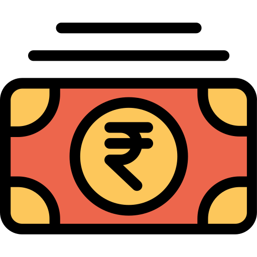 dinero Kiranshastry Lineal Color Orange icono