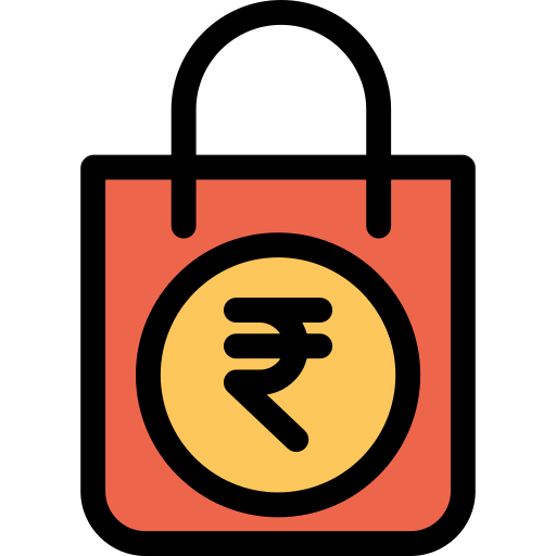 Shopping bag Kiranshastry Lineal Color Orange icon