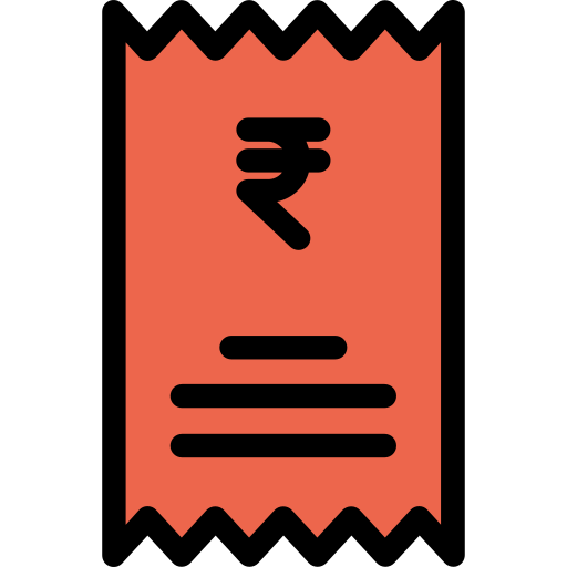 factura Kiranshastry Lineal Color Orange icono