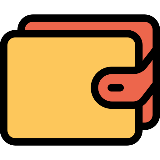 Wallet Kiranshastry Lineal Color Orange icon