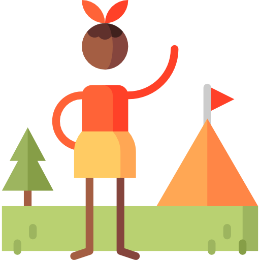 camping Puppet Characters Flat icon