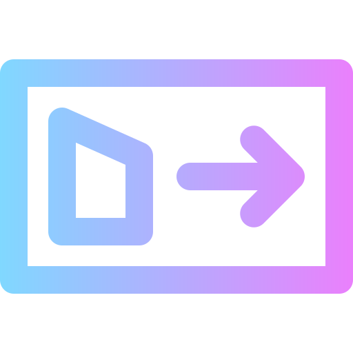 sortie Super Basic Rounded Gradient Icône