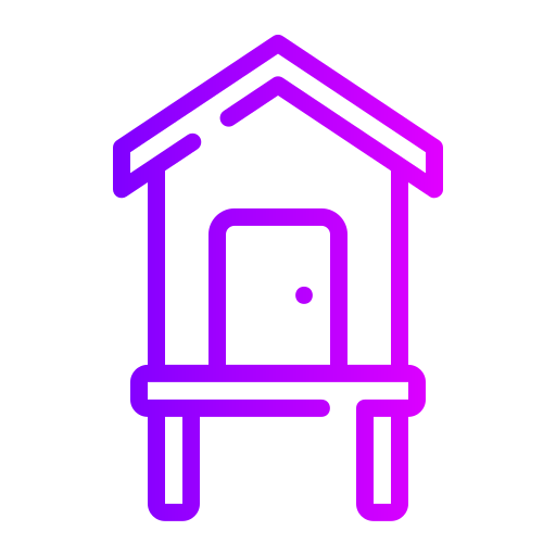 casa en la playa Generic gradient outline icono