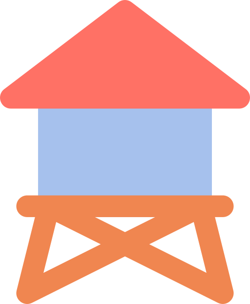 Водяная башня Generic color fill иконка