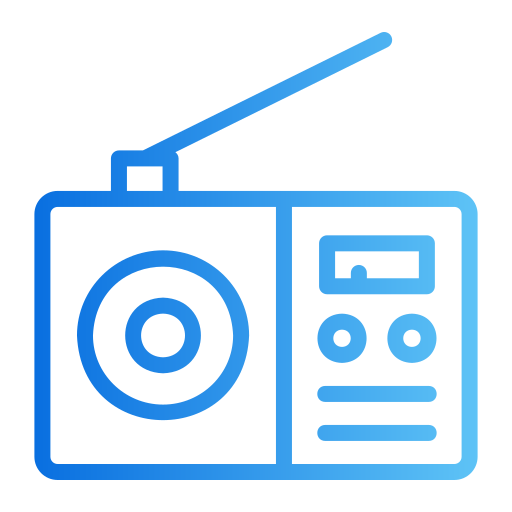 radio Generic gradient outline icoon