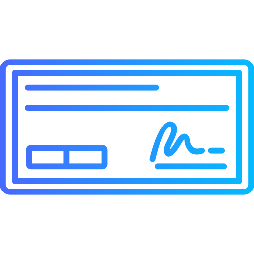 Cheque Generic gradient outline icon