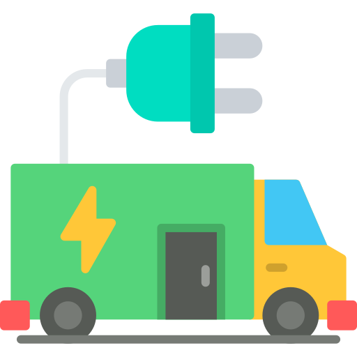 elektryczny van Generic color fill ikona