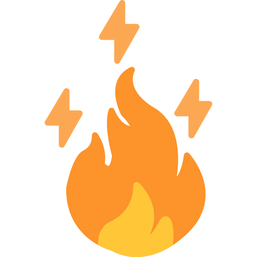 Electric fire Generic color fill icon